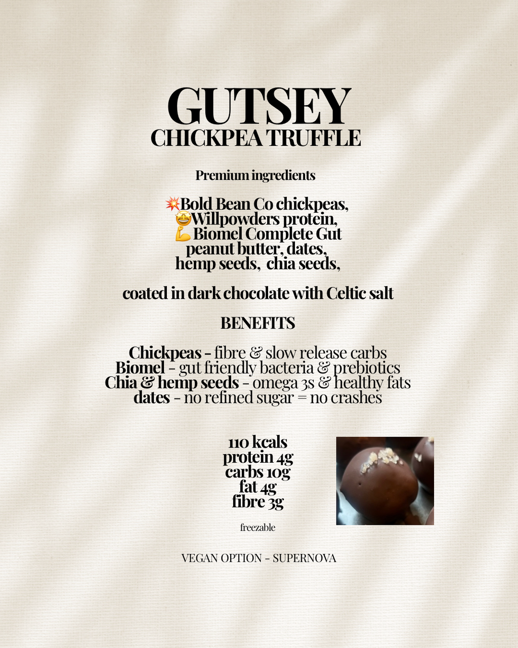 GUTSEY chickpea truffle x 5