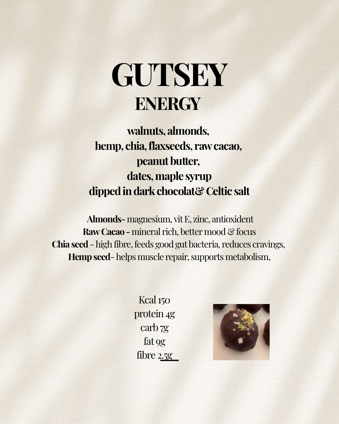 GUTSEY vegan energy with Cordyceps x5