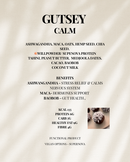 GUTSEY Calm with ashwagandha, maca & baobob x3